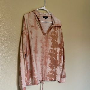 Fred David Pink Tie Dye Thin Hoody - 2X